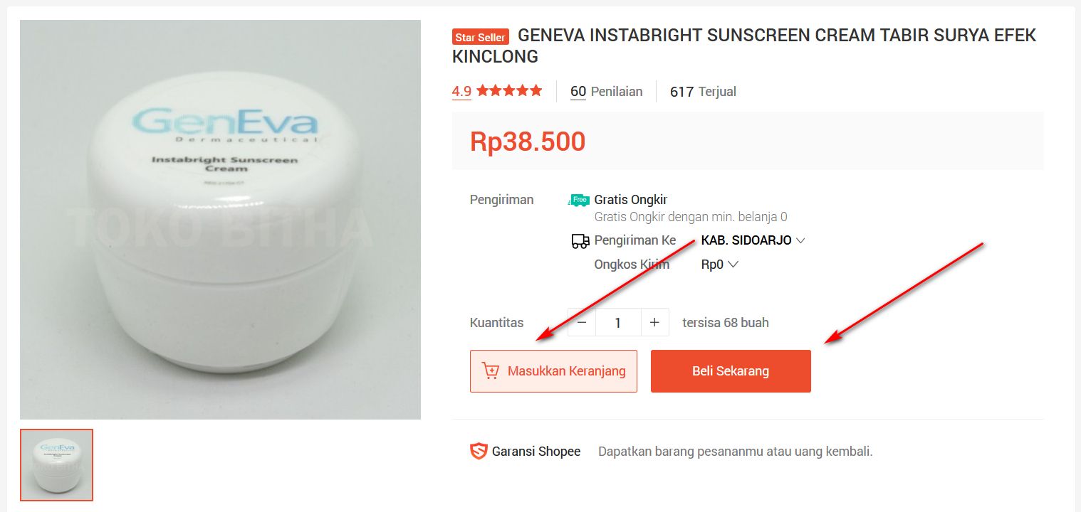 instabright sunscreen cream geneva