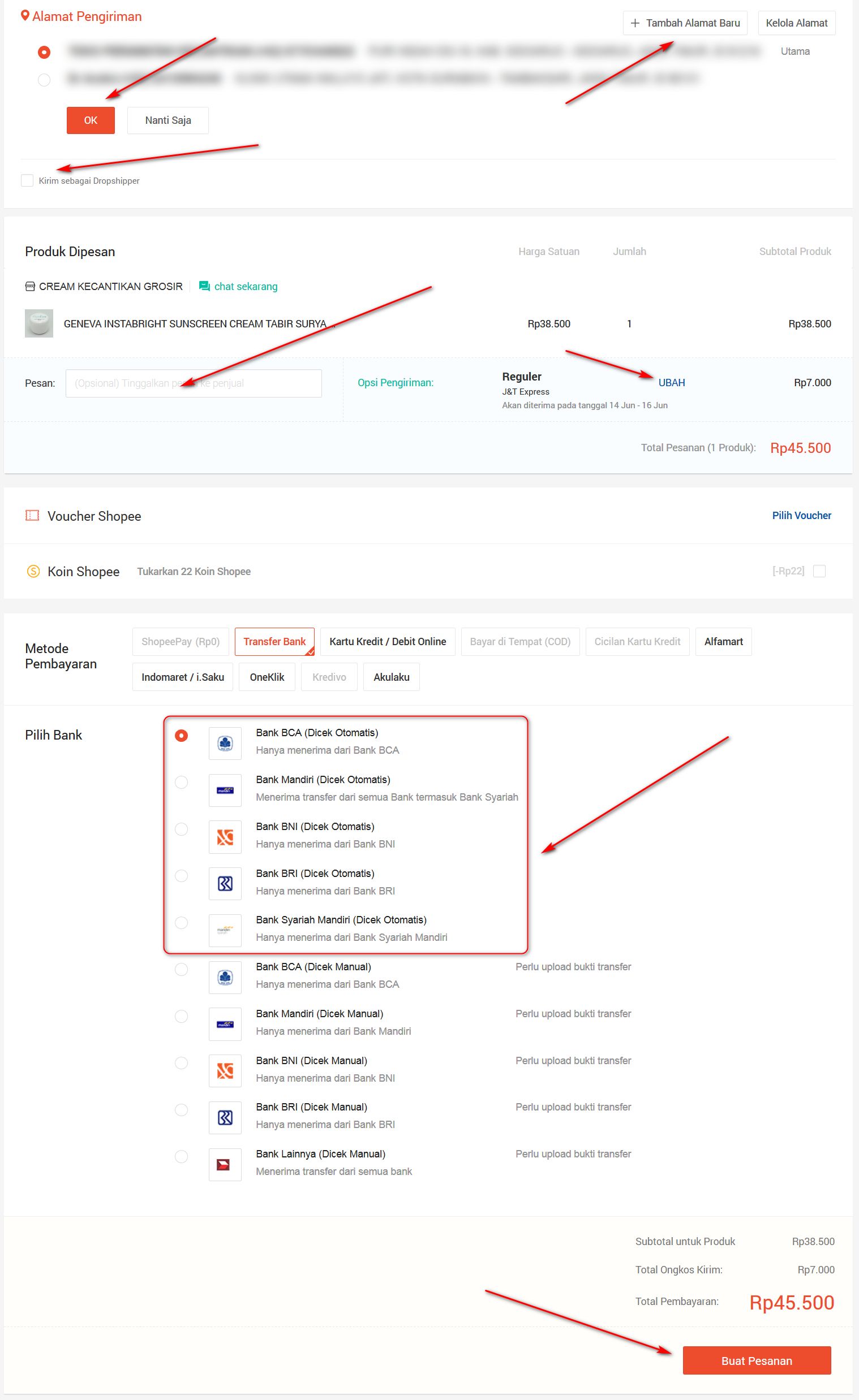 cara dropship di shopee
