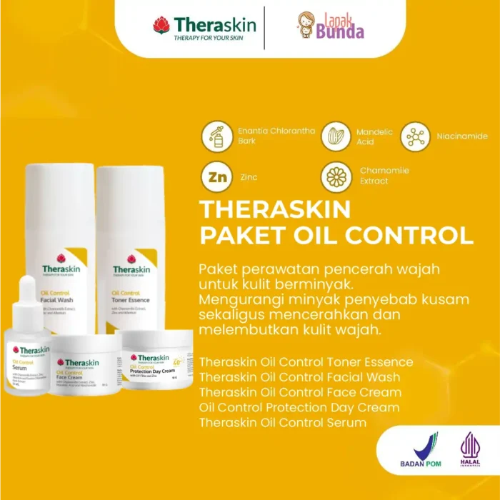 paket wajah kusam berminyak new theraskin advanced