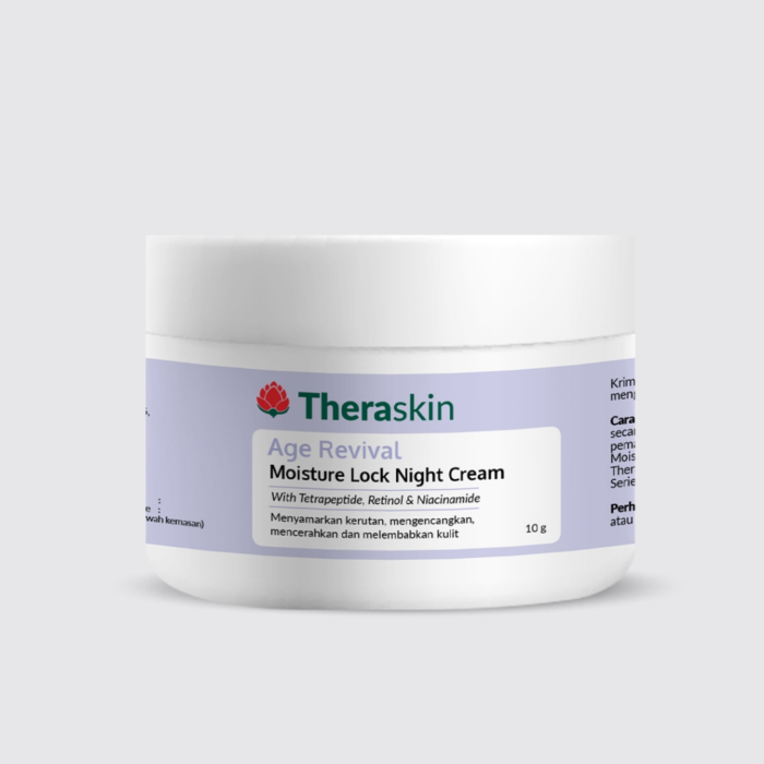 Krim Malam Untuk Kulit Kering Sensitif Plus Anti Aging Theraskin Advanced Age Revival Moisture Lock Night Cream
